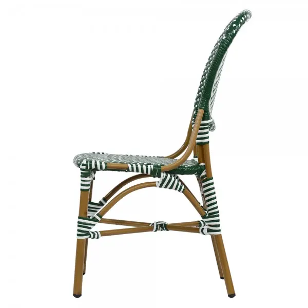 Scaun FRENCH 46x60x95 natur,verde-alb — imaginea 3