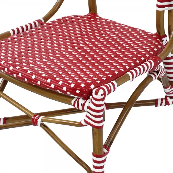 Scaun FRENCH 46x60x95 natur,rosu-alb — imaginea 4