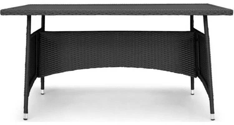 Set mobilier exterior poliratan cu masa si 4 Scaune PRESLEY negru — imaginea 5