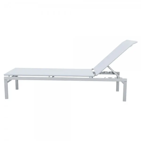 Sezlong SOLAR 190x59.5x34 alb — imaginea 3