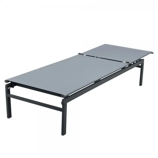 Sezlong SOLAR 190x59.5x34 gri — imaginea 2