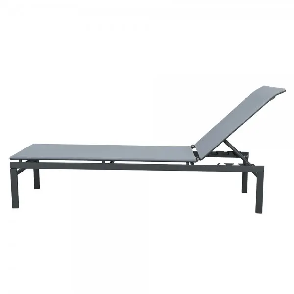 Sezlong SOLAR 190x59.5x34 gri — imaginea 3