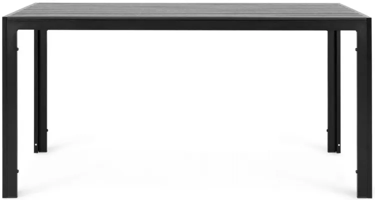 Set mobilier gradina cu masa si 4 scaune Encore Rope, negru — imaginea 5