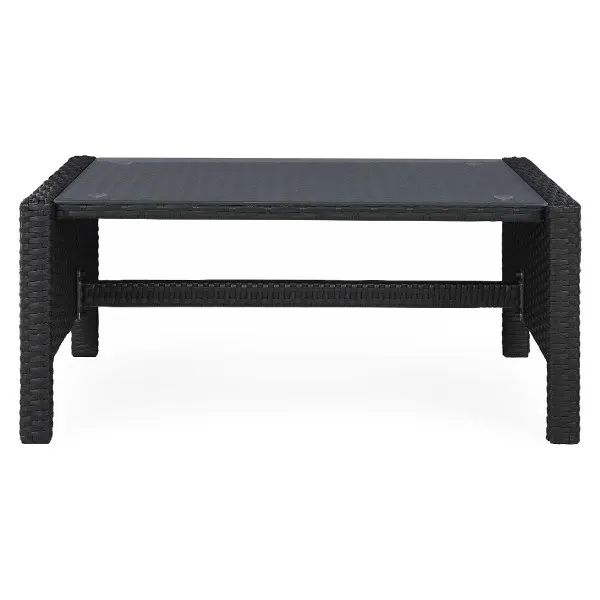 Set mobilier gradina cu 2 fotolii, canapea si masuta BARCA negru si gri — imaginea 3