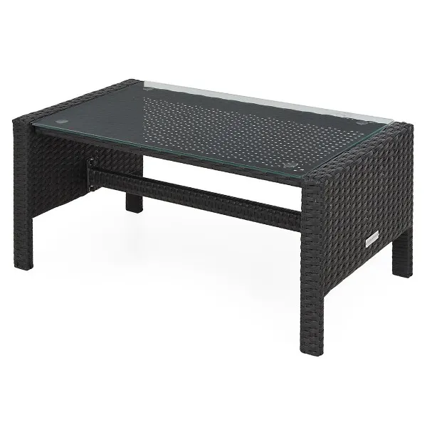 Set mobilier gradina cu 2 fotolii, canapea si masuta BARCA negru si gri — imaginea 4