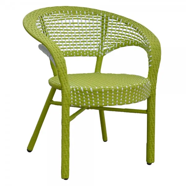 Scaun suprapozabil ISABELLE 66x71x76 cm verde/alb — imaginea 2