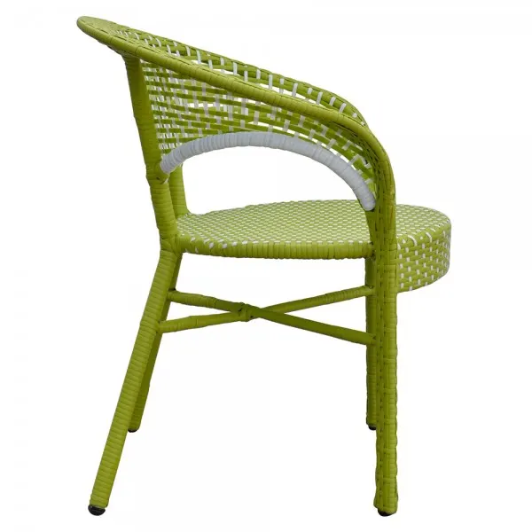 Scaun suprapozabil ISABELLE 66x71x76 cm verde/alb — imaginea 3