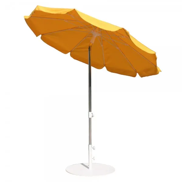 Umbrela rotunda MIAMI, 200 cm , argintiu/galbena — imaginea 2