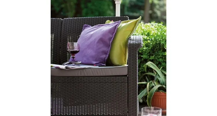 Canapea de gradina Corfu II Max Love Maro/Gri-Taupe — imaginea 3