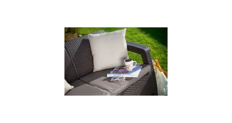 Canapea de gradina Corfu II Max Love Maro/Gri-Taupe — imaginea 4