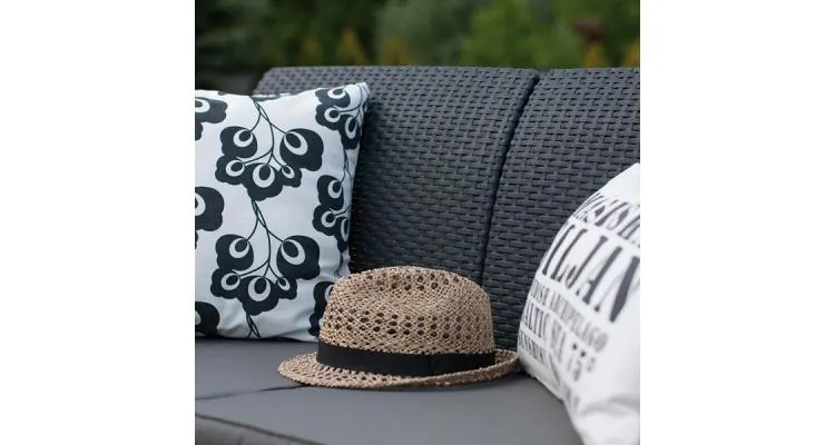 Canapea de gradina CORFU II LOVE SEAT Grafit/ Gri-rece — imaginea 5