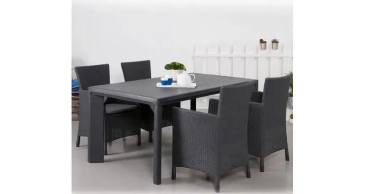 Scaun de gradina Iowa Grafit/Gri-rece — imaginea 4