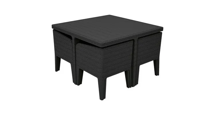 Set mobilier de gradina Columbia 5 piese Maro Whiskey-Gri — imaginea 3