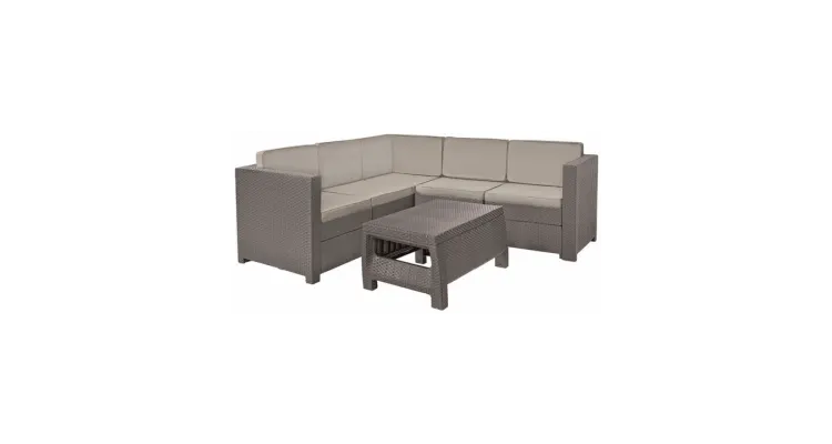 Set mobilier de gradina cu masuta de cafea - Provence Cappuccino/ Gri-nisipiu — imaginea 3