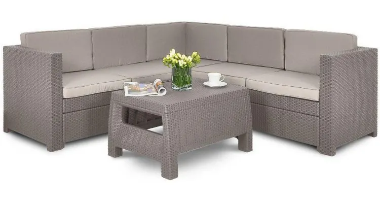 Set mobilier de gradina cu masuta de cafea - Provence Cappuccino/ Gri-nisipiu — imaginea 5