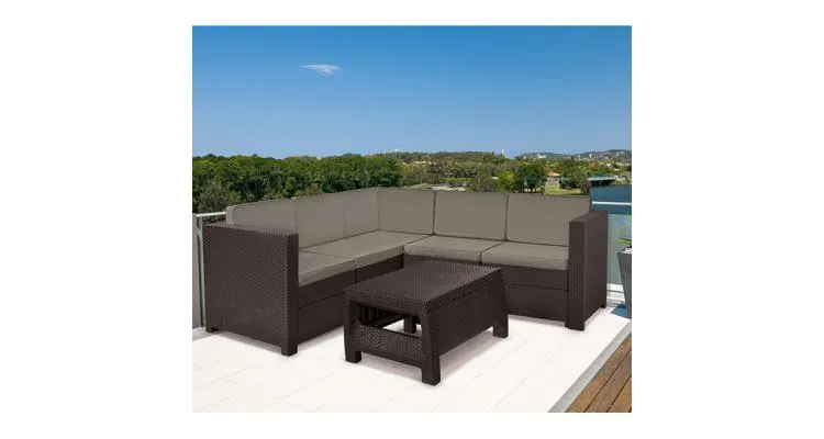 Set mobilier de gradina cu masuta de cafea - Provence Maro/Gri-taupe — imaginea 2