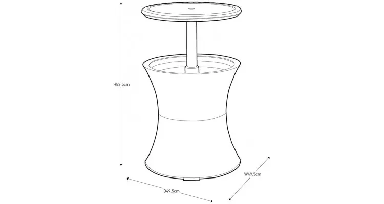 Masuta de bar Pacific Cool Bar Rattan Maro — imaginea 4
