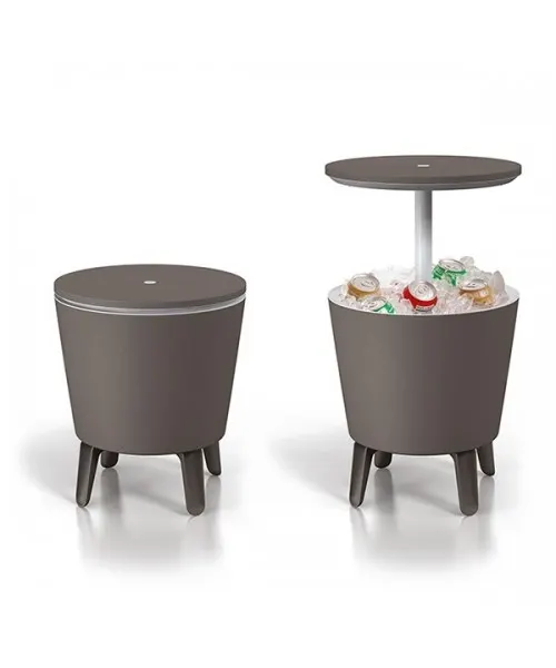 Masuta de bar cu spatiu depozitare sau frapiera Cool Bar Keter 230901 Gri Antracit Alb — imaginea 2