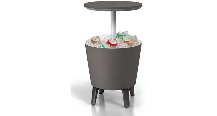 Masuta de bar cu spatiu depozitare sau frapiera Cool Bar Keter 230901 Gri Antracit Alb — imaginea 3