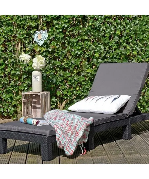 Sezlong elegant cu spatar ajustabil Daytona Grafit/Gri-rece — imaginea 2