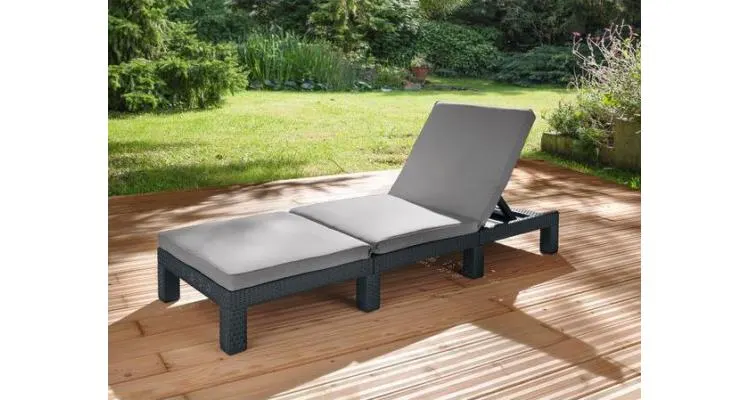 Sezlong elegant cu spatar ajustabil Daytona Grafit/Gri-rece — imaginea 3