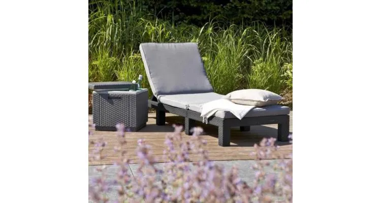 Sezlong elegant cu spatar ajustabil Daytona Grafit/Gri-rece — imaginea 5
