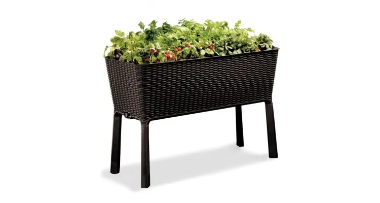 Jardiniera cu picioare EASY GROW Maro — imaginea 4