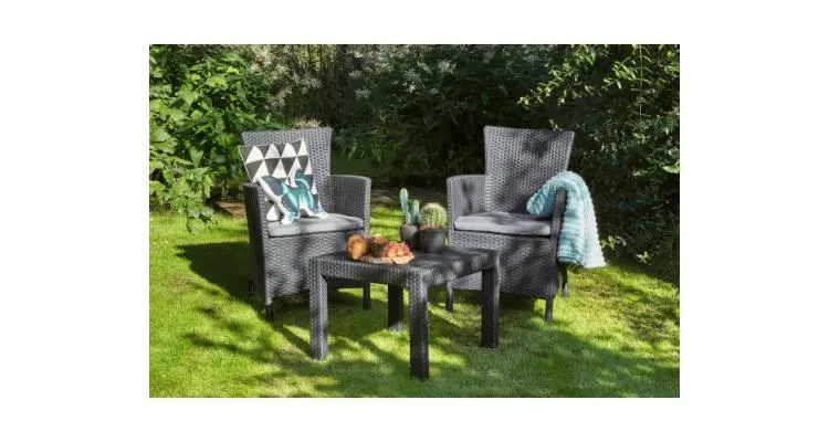 Set mobilier gradina SALVADOR BALCONY Grafit/Gri-rece — imaginea 3