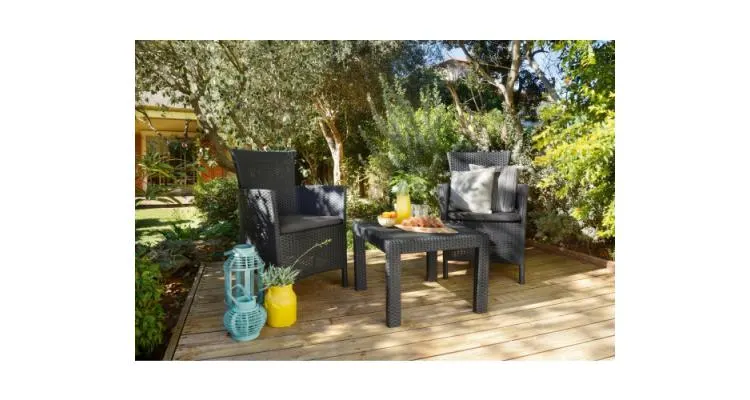 Set mobilier gradina SALVADOR BALCONY Grafit/Gri-rece — imaginea 4