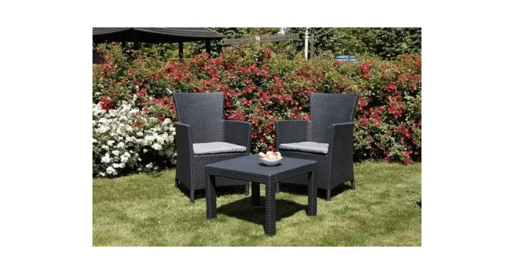 Set mobilier gradina SALVADOR BALCONY Grafit/Gri-rece — imaginea 5