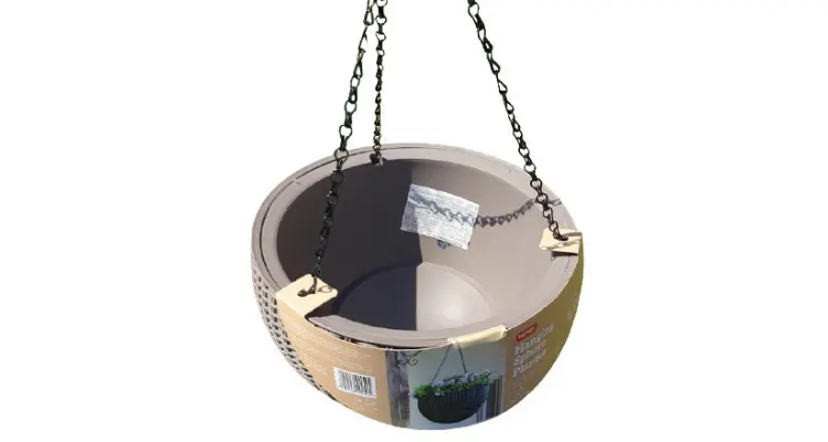 Ghiveci suspendat din rattan - Hanging Sphere Mocca — imaginea 5