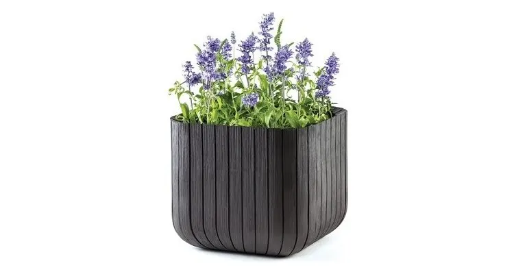 Ghiveci Cube Planter M Maro-Auriu — imaginea 2