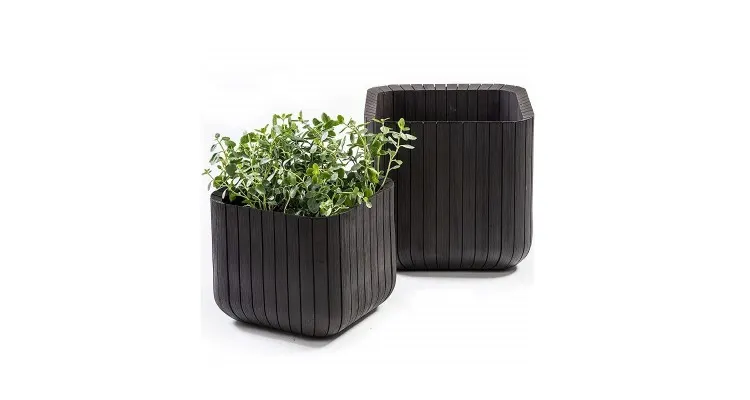 Ghiveci Cube Planter M Maro-Auriu — imaginea 5