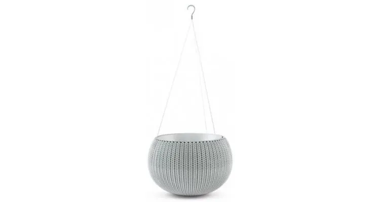 Ghiveci suspendat Cozies M Gri — imaginea 3