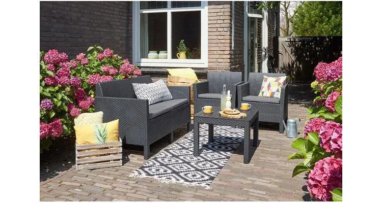 Set Mobilier de gradina Orlando cu masuta de cafea - Grafit/Gri-rece — imaginea 2