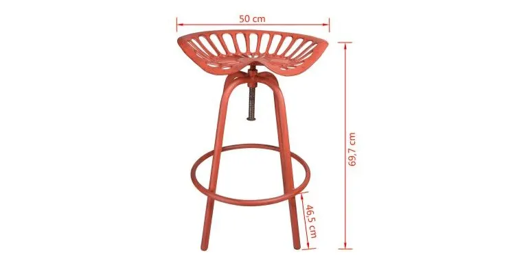 Scaun metalic de bar cu sezut model Tractor — imaginea 2