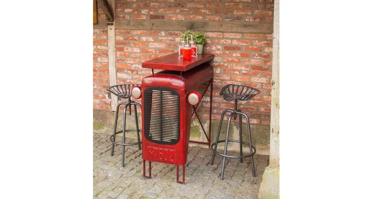 Scaun metalic de bar cu sezut model Tractor — imaginea 4
