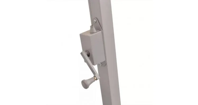 Umbrela suspendata, stalp de aluminiu, 300x300 cm, nisipiu — imaginea 4