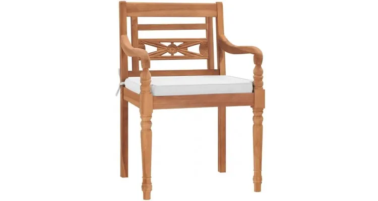 Scaune de gradina batavia 2 buc, tec, 55x51,5x84 cm — imaginea 2