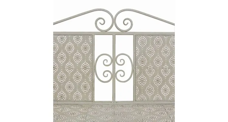 Banca de gradina din otel, 115 x 58,5 x 93 cm, gri — imaginea 5