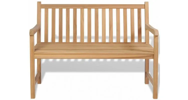 Bancă de exterior din lemn de tec, 120 x 62,5 x 90 cm