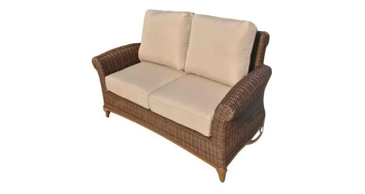 Canapea de gradina Marquise 153.5x93.5x91.5cm crem/maro — imaginea 2