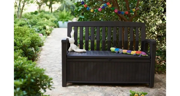 Banca cu spatiu depozitare Patio Keter,maro — imaginea 3