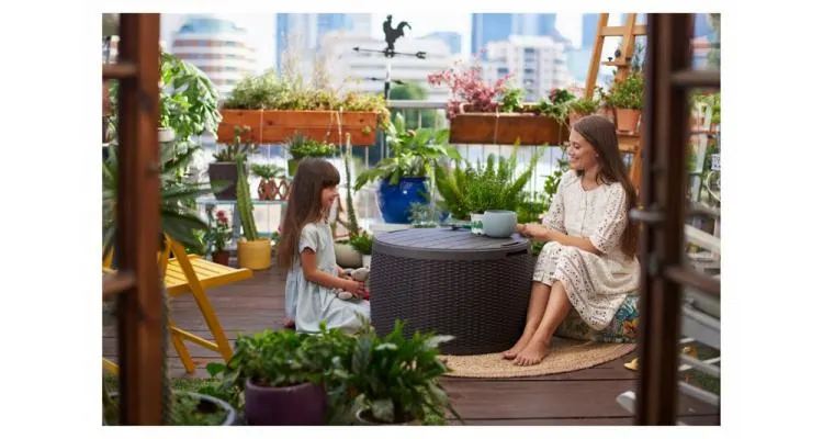 Cutie depozitare rotunda ecoratan Keter 140 L — imaginea 3