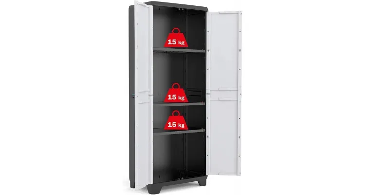 Dulap de exterior din plastic Linear Kiss cu 3 rafturi, Keter — imaginea 3
