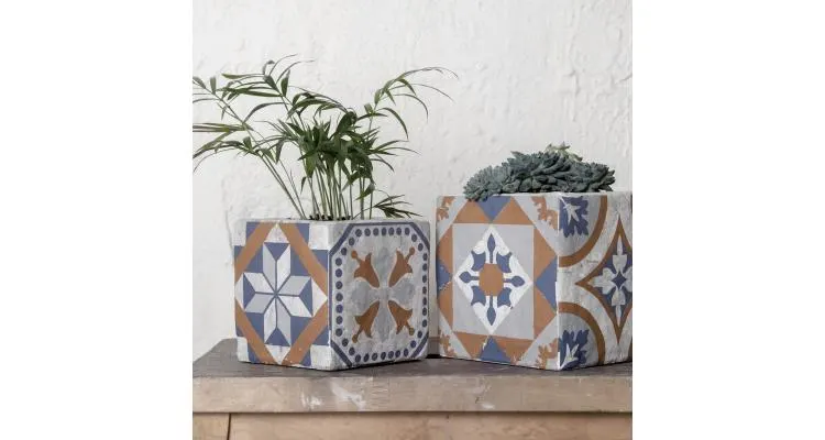 Jardiniera ceramica in stil mediteranean AC177 — imaginea 3