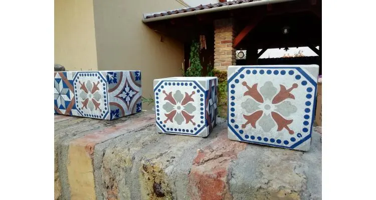 Jardiniera ceramica in stil mediteranean AC177 — imaginea 5