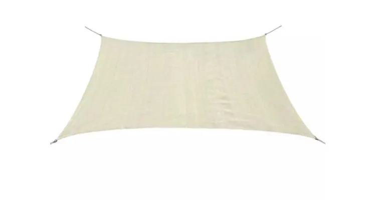 Pânză parasolar din hd pe pătrată, 2 x 2 m, crem