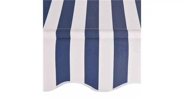 copertină retractabilă manual, 300 cm, dungi albastru și alb — imaginea 3