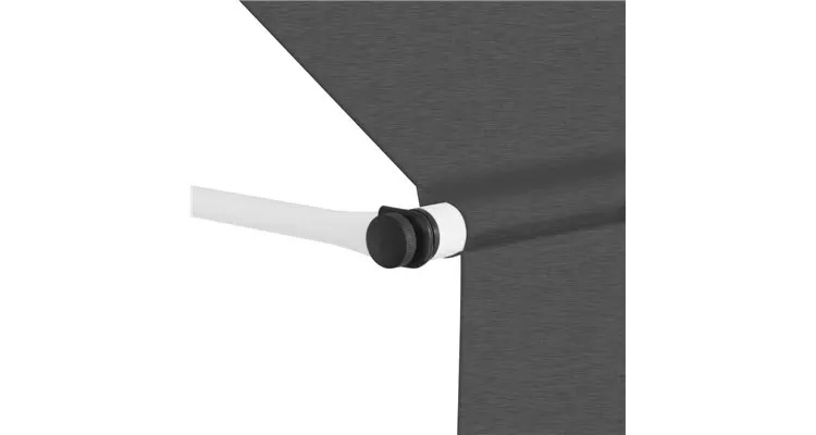 Copertina retractabila, actionare manuala, 200 cm, antracit — imaginea 2